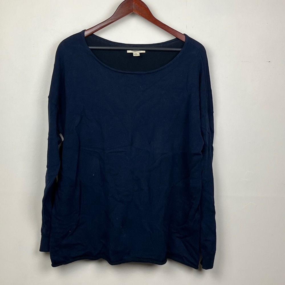 G.H. Bass & Co. Sweater XL Navy Blue Minimalist Coastal Grandma